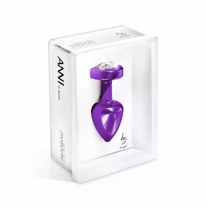 Diogol Anni R aliumininis kamštis 25mm širdelės formos violetinis Swarovski