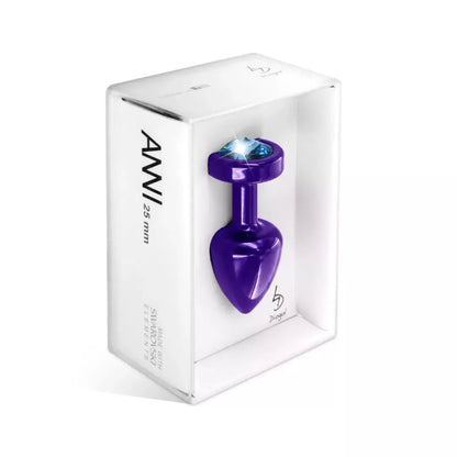Diogol Anni Round 25 mm intymus aksesuaras su violetiniu ir mėlynu kristalu