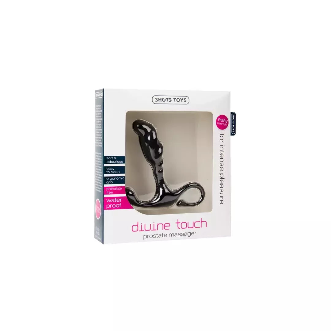 Divine Touch Curved Prostate Model silikoninis-ABS juodas kompaktiškas