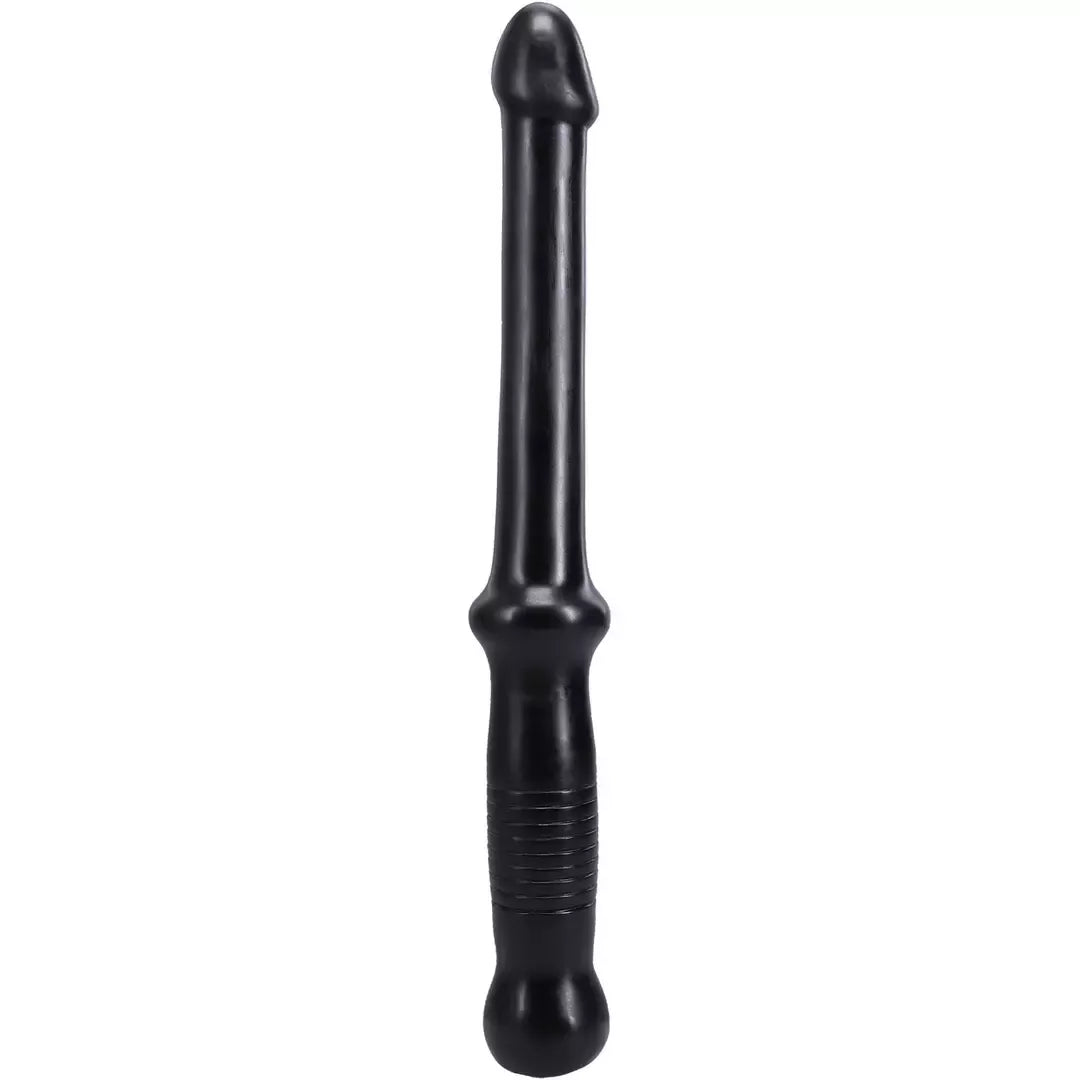Doc Johnson Anal Probe Push lanksti PVC lazdelė, juoda, 18 cm