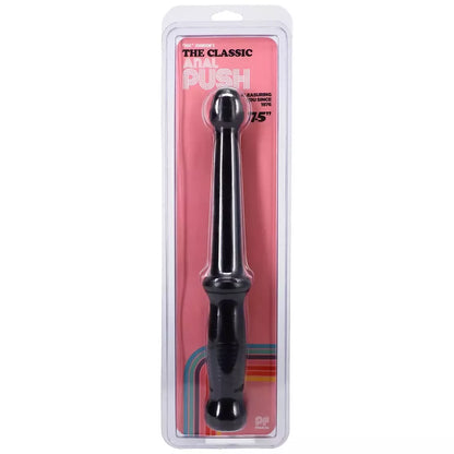 Doc Johnson Anal Probe Push lanksti PVC lazdelė, juoda, 18 cm