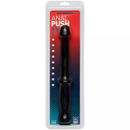 Doc Johnson Anal Probe Push lanksti PVC lazdelė, juoda, 18 cm
