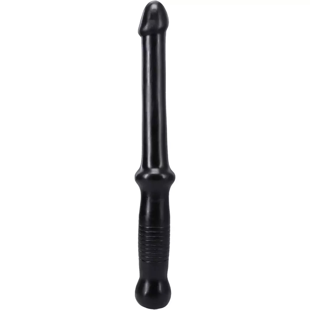 Doc Johnson Anal Probe Push lanksti PVC lazdelė, juoda, 18 cm