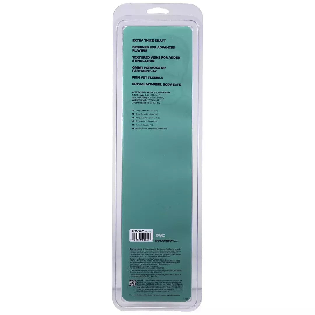 Doc Johnson Big Boy 12 colių intymus modelis – anatominis PVC, 30 cm, juodas