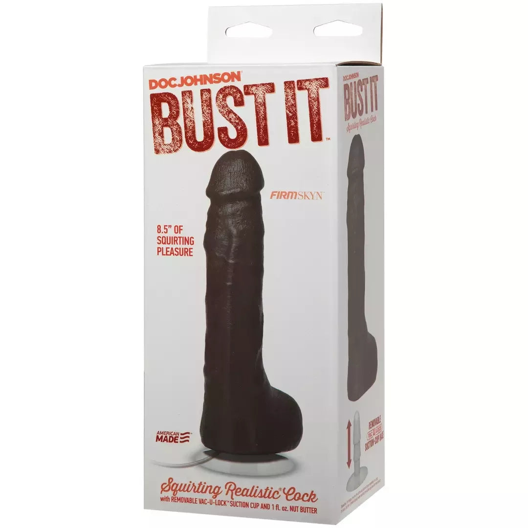 Doc Johnson Bust It Squirting Model 21 cm – universalus pagrindas su siurbtuku, 30 ml