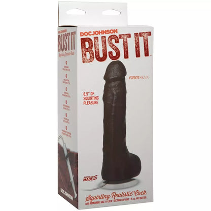 Doc Johnson Bust It Squirting Model 21 cm – universalus pagrindas su siurbtuku, 30 ml