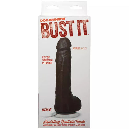 Doc Johnson Bust It Squirting Model 21 cm – universalus pagrindas su siurbtuku, 30 ml
