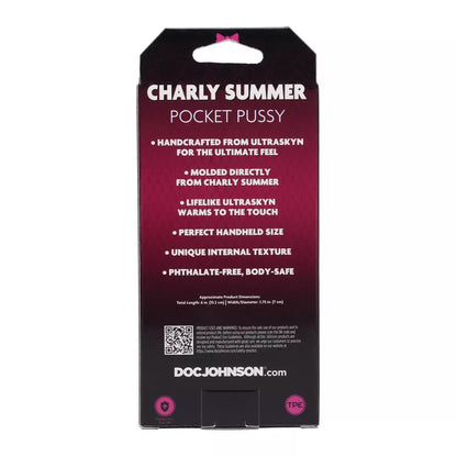Doc Johnson Charly Summer ULTRASKYN Vanilla kompaktiškas intymus prietaisas