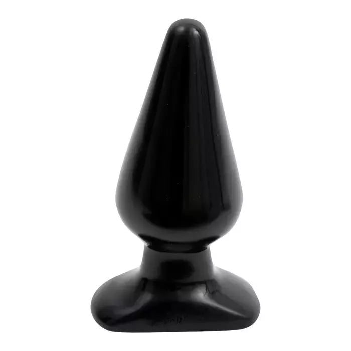 Doc Johnson Classic Large Anal Plug juodas 14 cm ergonomiško dizaino