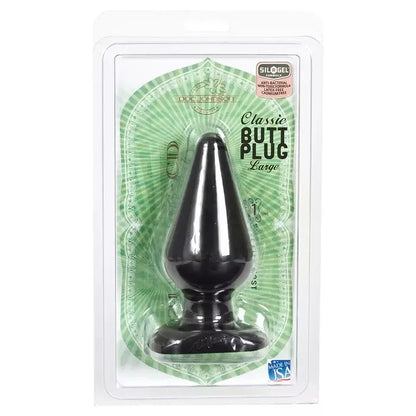 Doc Johnson Classic Large Anal Plug juodas 14 cm ergonomiško dizaino