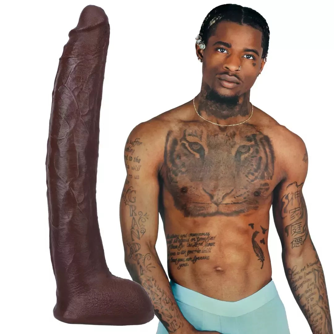 Doc Johnson Damion Dayski ULTRASKYN 30 cm anatominis modelis, šokoladinis