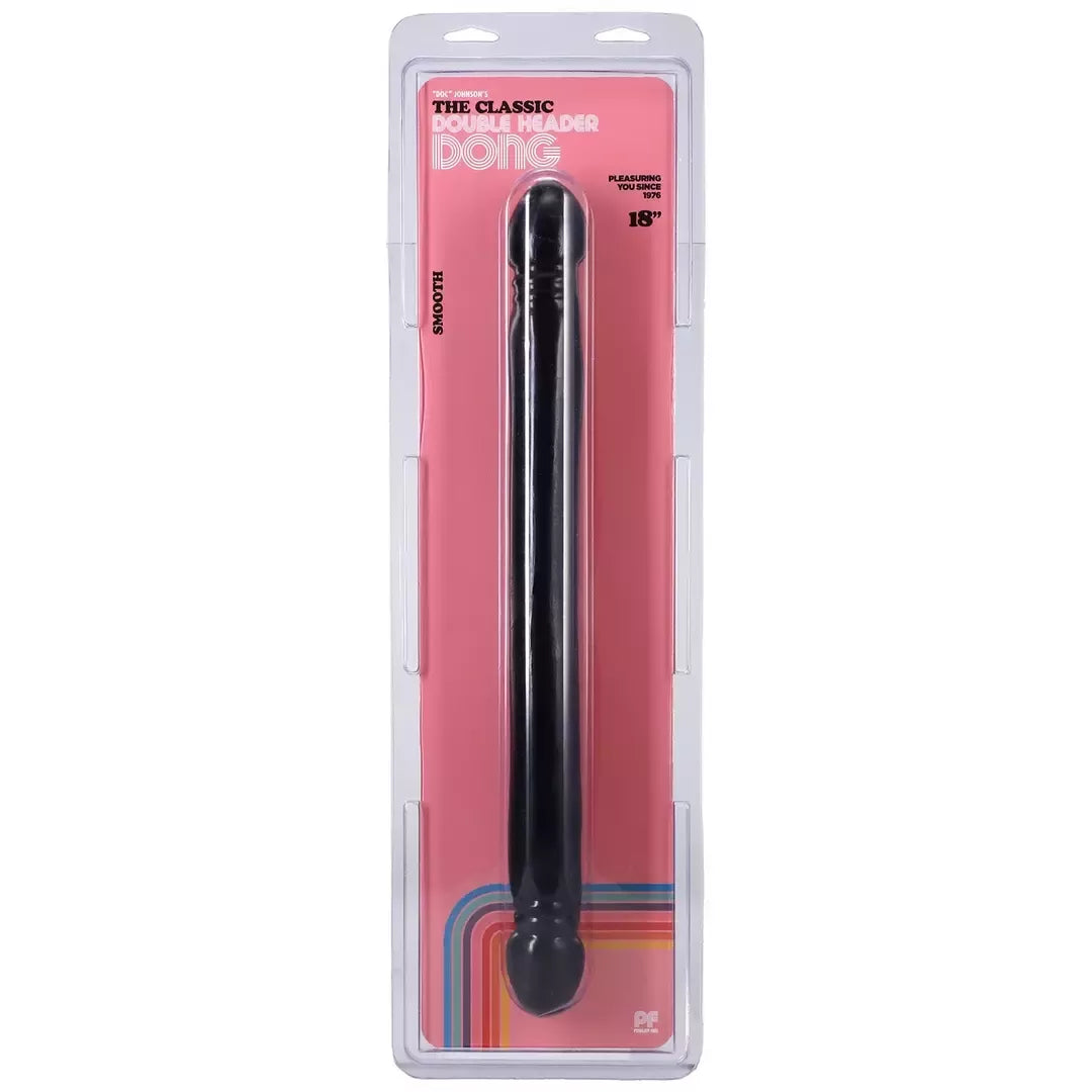 Doc Johnson Double Header Smooth Intimate Machine 45 cm PVC juodas