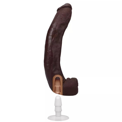 Doc Johnson Dredd ULTRASKYN dvigubo tankio modelis, 34 cm, šokoladinis