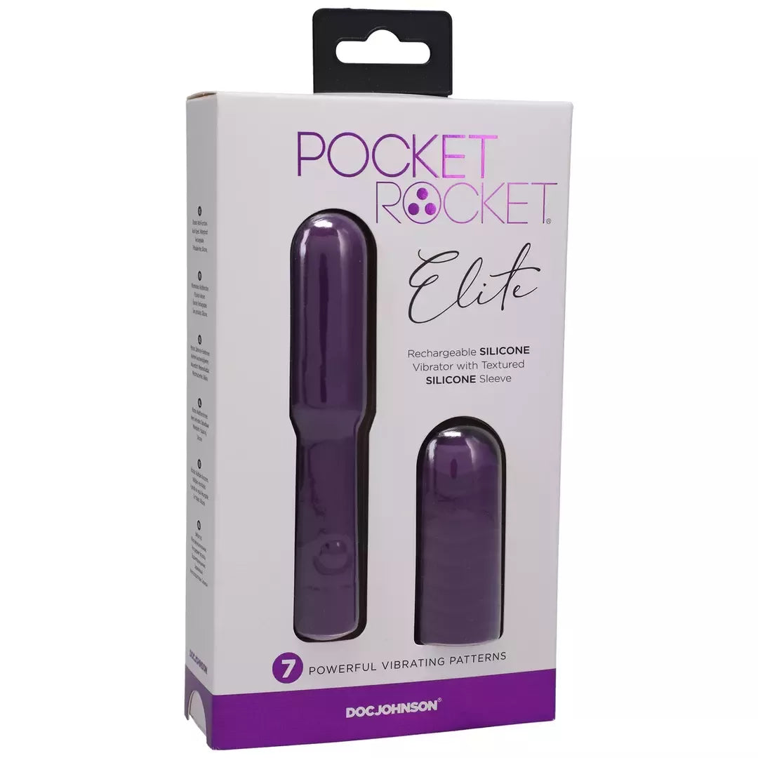 Doc Johnson Elite Mini intymus prietaisas, rožinis, įkraunamas silikoninis, 10 cm