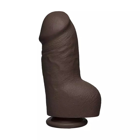 Doc Johnson Fat D 8" FIRMSKYN Intymus modelis su siurbtuku, smėlio spalvos