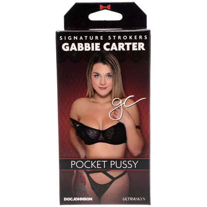 Doc Johnson Gabbie Carter ULTRASKYN kišeninis intymus prietaisas, smėlio spalvos