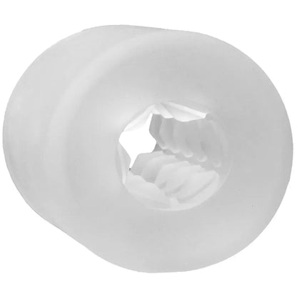 Doc Johnson Glow Helping Head Sleeve Frost/Green Glow silikoninė mini mova