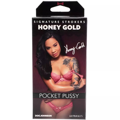 Doc Johnson Honey Gold ULTRASKYN kompaktiškas intymumo treniruoklis, smėlio spalvos