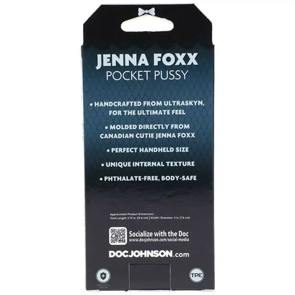 Doc Johnson Jenna Foxx ULTRASKYN Compact Intimate Device, tekstūruotas dėklas