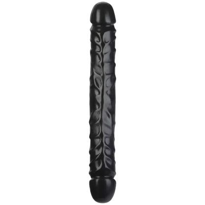 Doc Johnson Jr. Veined Double Header universalus 12'' PVC modelis – juodas