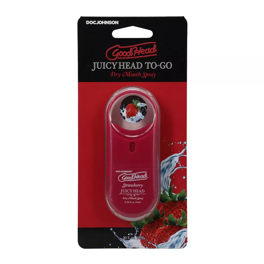 Doc Johnson Juicy Head Spray Strawberry 9ml - Gaivinanti burnos priežiūros priemonė