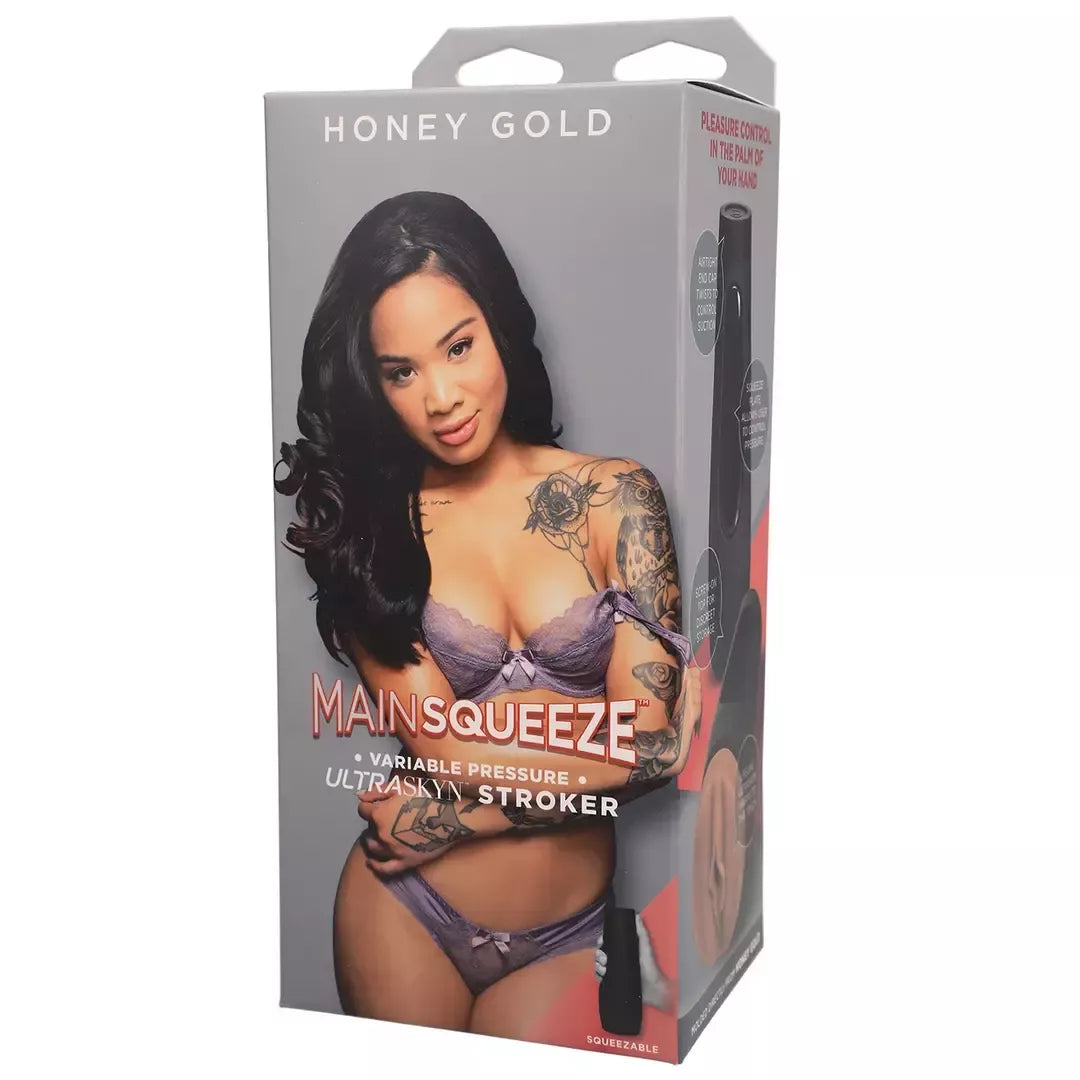 Doc Johnson Main Squeeze Honey Gold ULTRASKYN intymumo prietaisas
