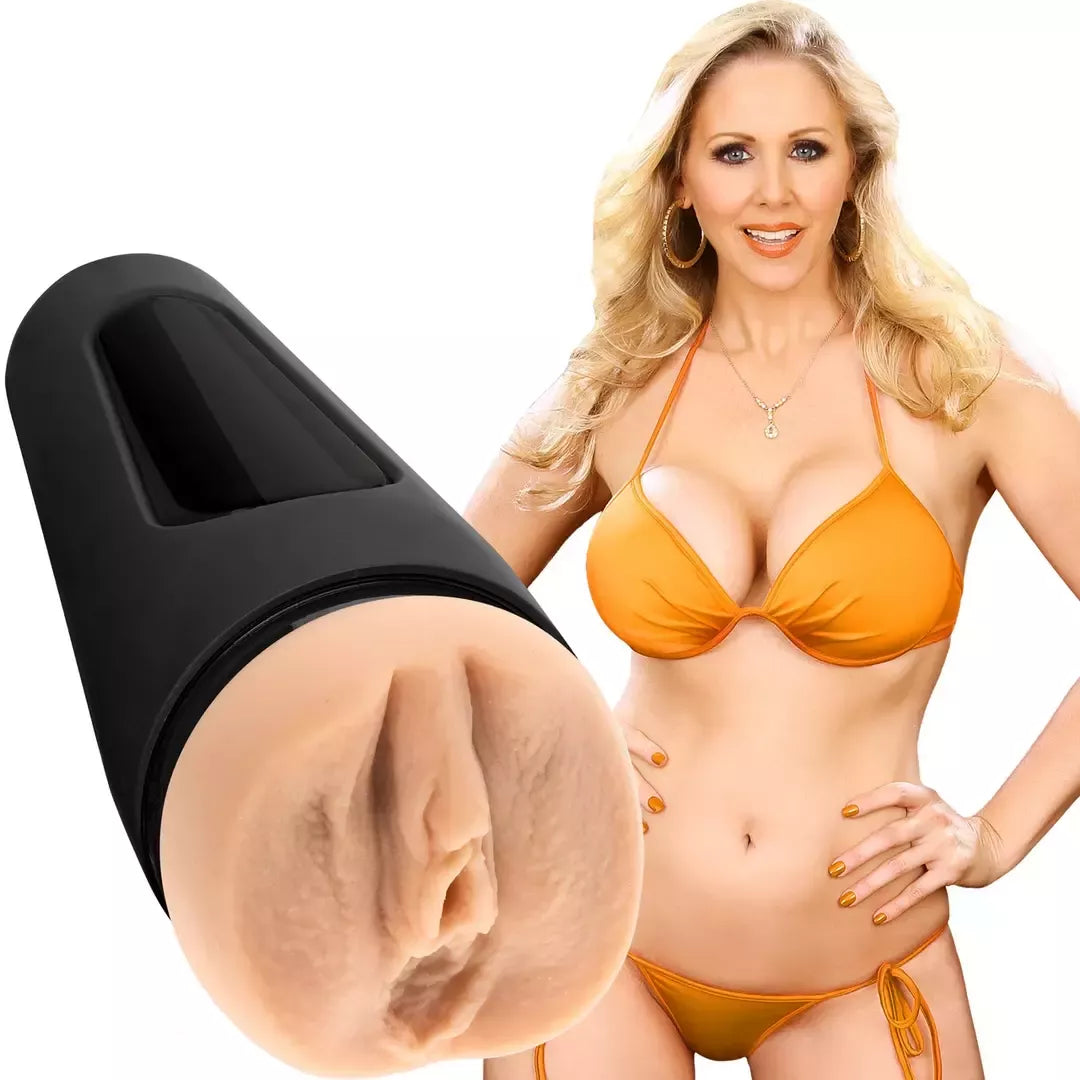 Doc Johnson Main Squeeze Julia Ann ULTRASKYN intymo įrenginys su dėklu