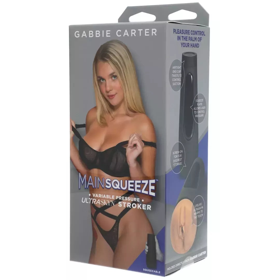 Doc Johnson Main Squeeze ULTRASKYN intymusis prietaisas, Gabbie Carter modelis