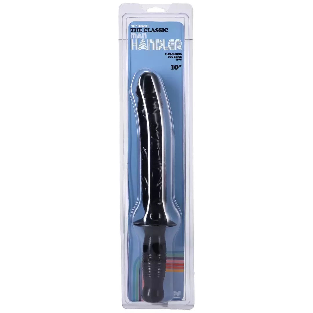 Doc Johnson Manhandler Intimate Wand 37 cm balta ergonomiška rankena
