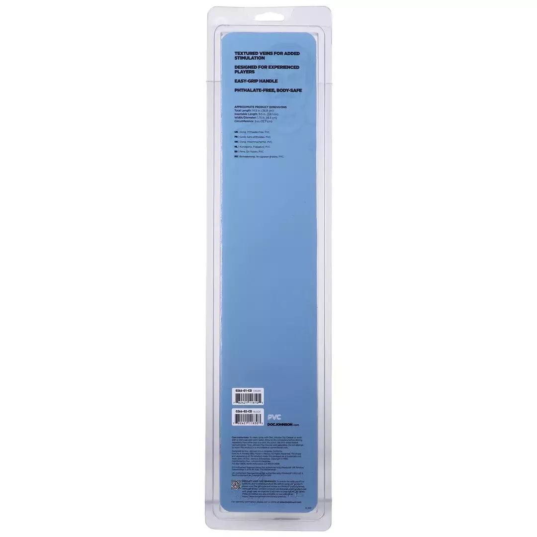 Doc Johnson Manhandler Intimate Wand 37 cm balta ergonomiška rankena