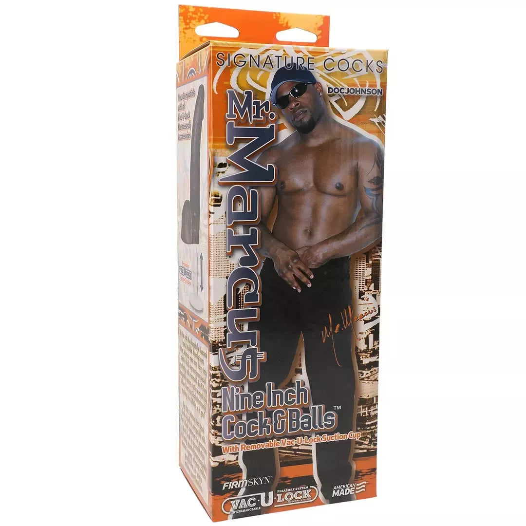 Doc Johnson Mr. Marcus 22 cm intymusis įrenginys su siurbtuku ir vibracija