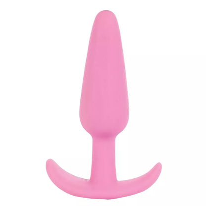 Doc Johnson Naughty Silicone Plug Medium Pink 3.5 colių anatominės formos kištukas