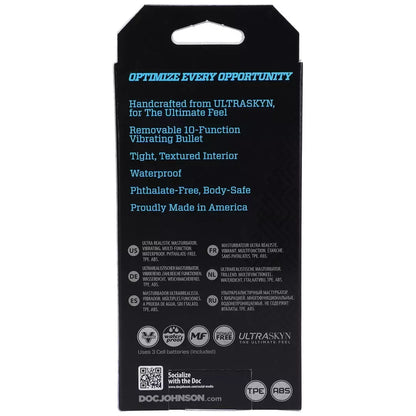 Doc Johnson OptiMALE Massage Beads vibruojantis intymus prietaisas ULTRASKYN