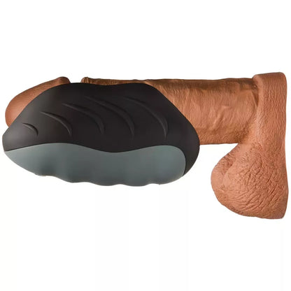 Doc Johnson OptiMALE Silicone Stroker šildomas įkraunamas juodas