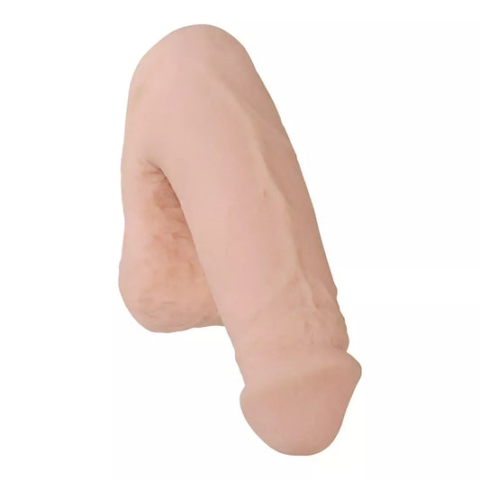 Doc Johnson Pack It Lite modelis – anatominis silikonas, 5,5 col. (14 cm), smėlio spalvos