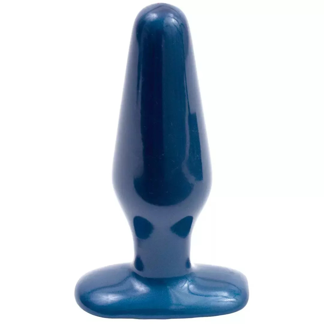 Doc Johnson Pretty Ends vidutinio dydžio analinis kamštis Midnight Blue - Sil-A-Gel, 5,5 colių