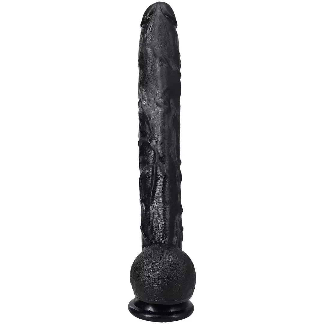 Doc Johnson Rambone Model XL Black 38 cm – anatominė silikoninė sistema