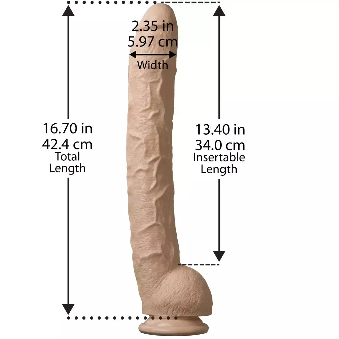 Doc Johnson Rambone XL Intimate Machine juodas 38 cm su siurbtuku