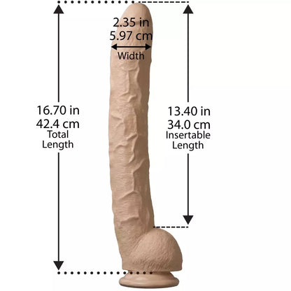 Doc Johnson Rambone XL Intimate Machine juodas 38 cm su siurbtuku