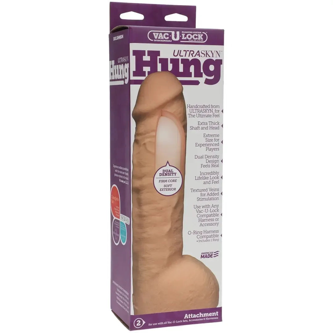 Doc Johnson Realistic Hung ULTRASKYN intymus priedas 12" smėlio spalvos