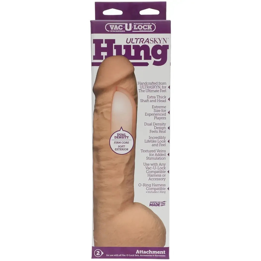 Doc Johnson Realistic Hung ULTRASKYN intymus priedas 12" smėlio spalvos