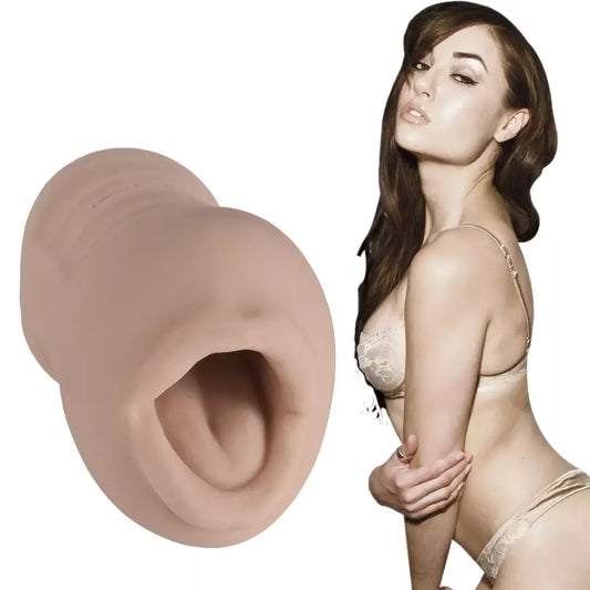 Doc Johnson Sasha Grey ULTRASKYN Oral Pocket Pal, kompaktiškas, natūralios išvaizdos