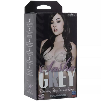 Doc Johnson Sasha Grey vibruojantis Deep Throat Sucker ULTRASKYN, 7 funkcijų
