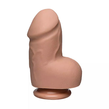 Doc Johnson The D Fat Model 15 cm ULTRASKYN dvigubo tankio dildas su siurbtuku