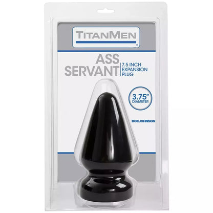 Doc Johnson TitanMen analinis kaištis 4 cm x 9,5 cm, juodas, dviejų tankumų
