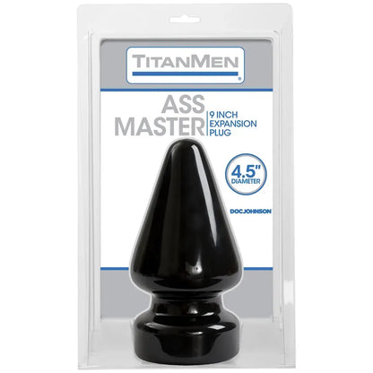 Doc Johnson TitanMen Intimate Plug, 11 cm, juodas, dvigubo tankumo Sil-A-Gel