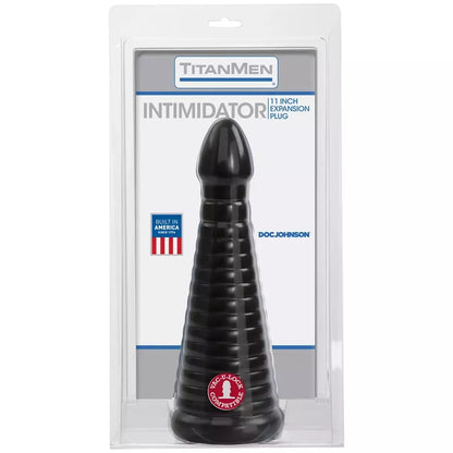 Doc Johnson TitanMen Intimidator 28 cm juodas analinis treniruoklis-kamštis