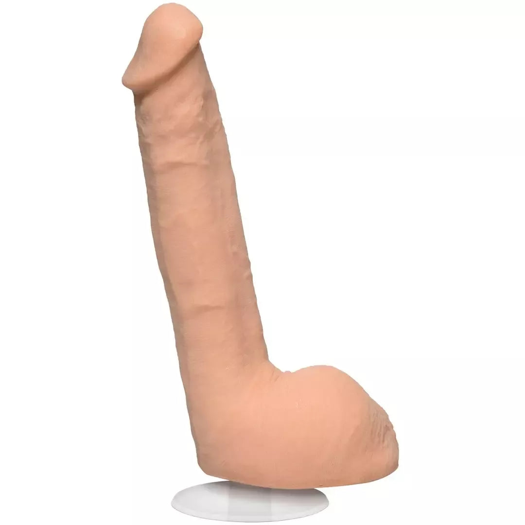 Doc Johnson ULTRASKYN dvigubo tankio anatominis modelis 22 cm smėlio spalvos