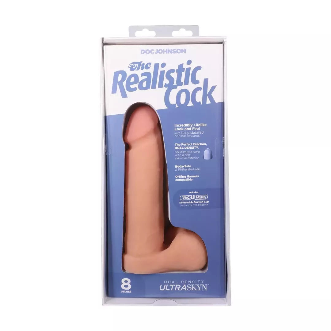 Doc Johnson ULTRASKYN Intimate Model 20 cm vanilės spalvos su siurbtuku