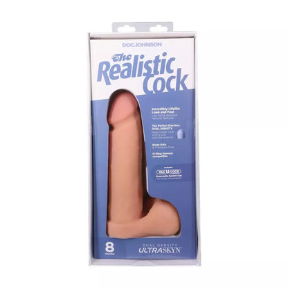 Doc Johnson ULTRASKYN Intimate Model 20 cm vanilės spalvos su siurbtuku